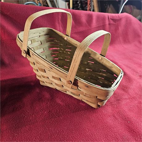 LONGABERGER Handwoven Baskets w/ handles Longaberger Basket Wine And Cheese