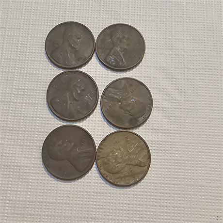 Lot of 6  Lincoln Wheat Penny,