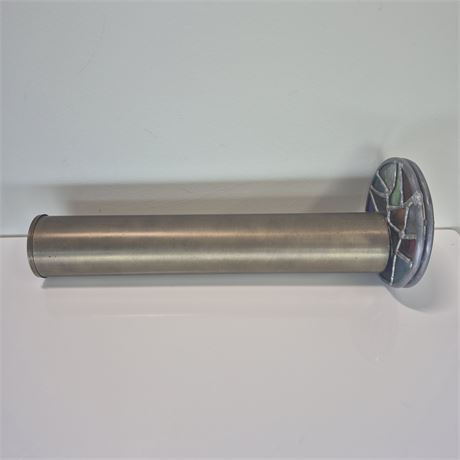 Ant. Double-Wheel Leaded Glass Brass Kaleidoscope