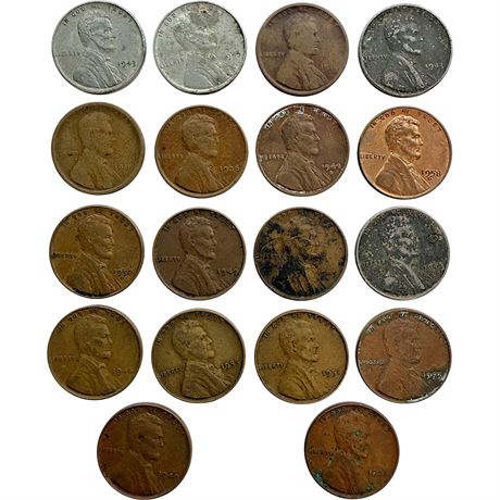 Collection of Wheat Pennies