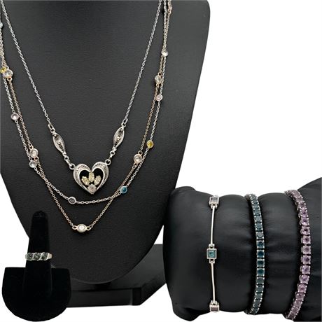 925 Sterling Silver Jewelry with Gemstone Accents