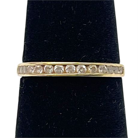 14K Yellow Gold Cubic Zirconia QVC Diamonique Toe Ring