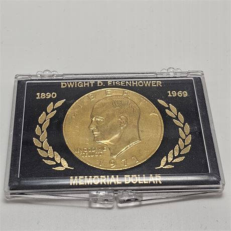 1971 Gold Plated Eisenhower Dollar