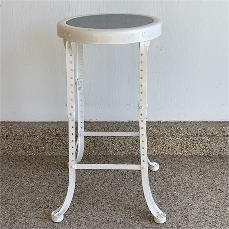 Vtg Industrial Steel Stool