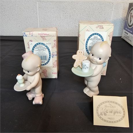 (2) ENESCO Kewpie Porcelain Figurines