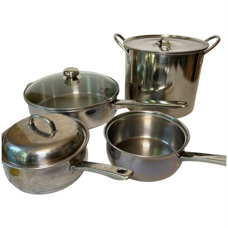Stainless Steel Pots and Pans by Morgan Ware, Continental Cuisine, & Others
