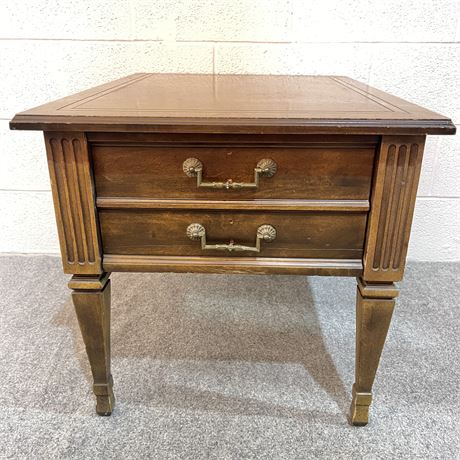 Vtg Single Drawer End Table