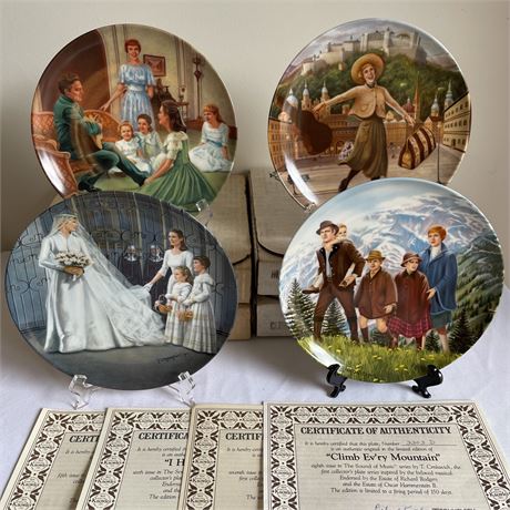 Knowles "Sound of Music" Plates 5, 6, 7, and 8 w/ Boxes & Paperwork