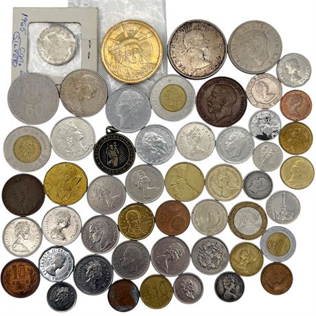 Mixed Variety of Foreign Coins