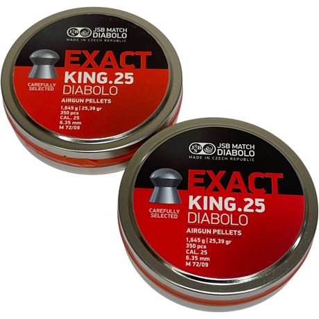Sealed JSB Match Diabolo Exact King .25 Cal Air Gun Pellets - 700 Total Count