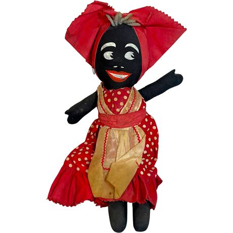 Vintage Black Americana Aunt Jemima Mammy Rag Doll