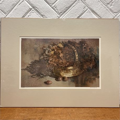 Harriet Elson Pencil Signed & Numbered 21/200 "Ukrainian Eggs and Basket"