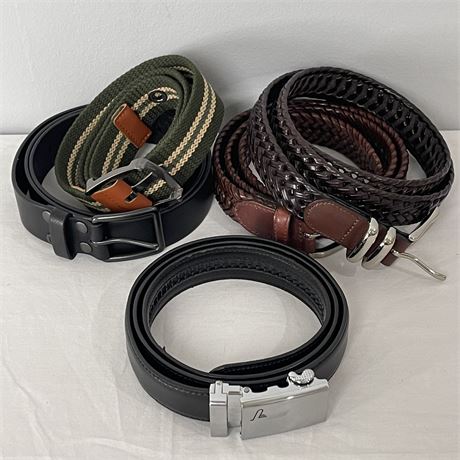 Men's Belts Grouping - Mainly Leather