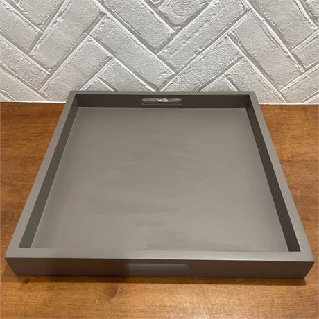 Grey Wooden Serving Tray