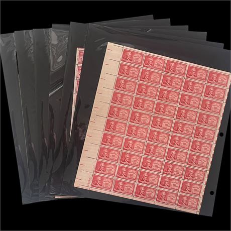 12 Full Sheets of Collectible Stamps