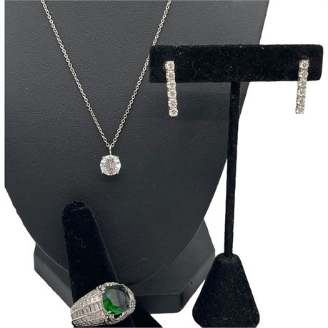 925 Sterling Silver Gemstone Accented Jewelry