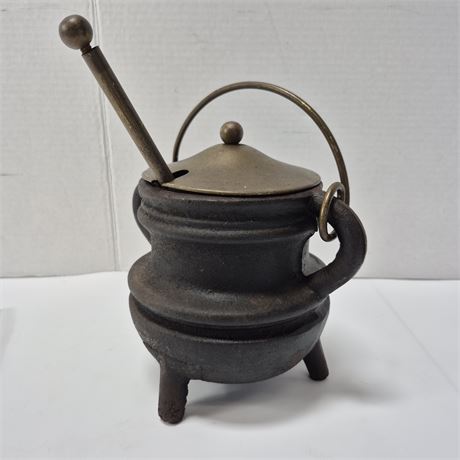 Antique Cast Iron Fire Starter/Smudge Pot