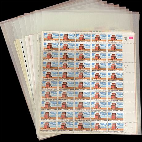 20 Full Sheets of Collectible Stamps
