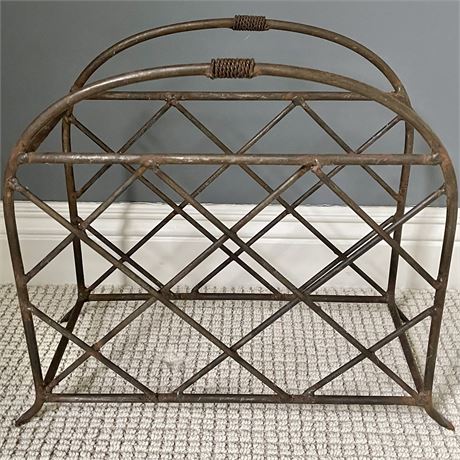 Vintage Metal Magazine Rack