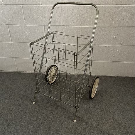 Wheeled Collapsible Metal Shopping Cart