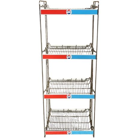 Vtg Pepsi 4-Shelf Display Rack