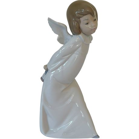 Lladro "Curious Angel" Porcelain Figurine