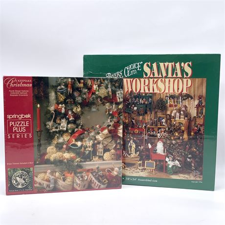 NEW Lot of Two 500 Piece Christmas Puzzles