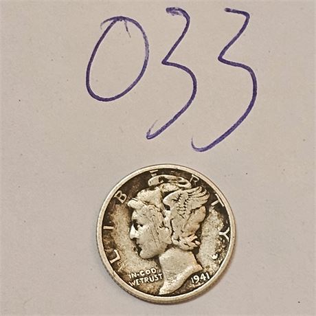 1941 Mercury Dime Silver