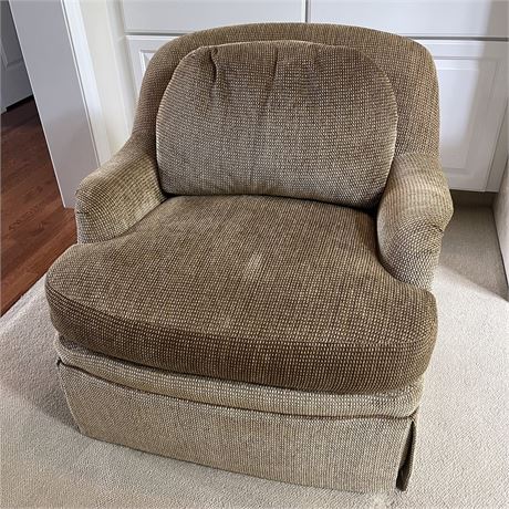 Beige Skirted Side Chair