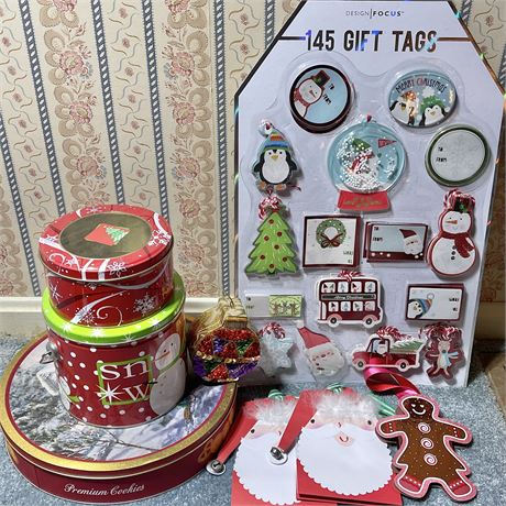 Christmas Gifting w/ NIB Gift Tags, Tins and More