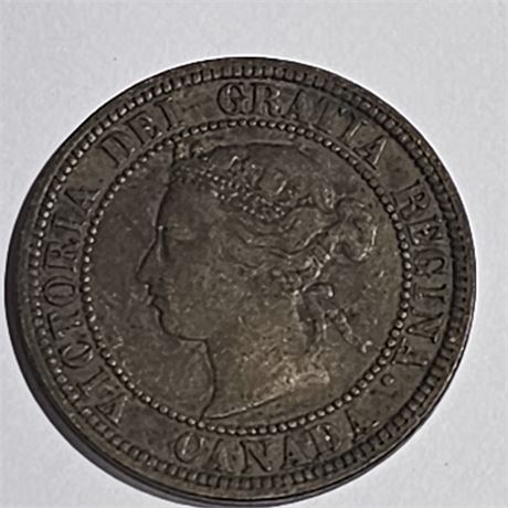 1876 Canadian One Cent coin