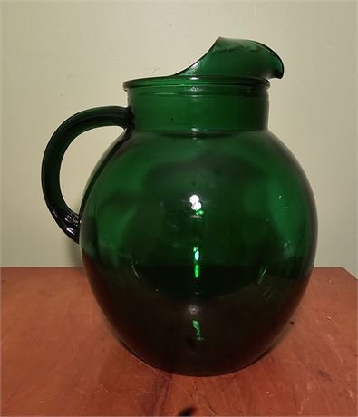 Mid 20th Century Anchor Hocking Forest Green Pitcher