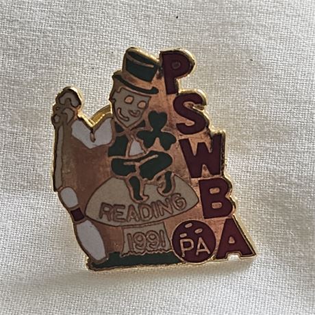 Lapel pin from the Pennsylvania State Women's Bowling Association (PSWBA