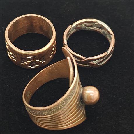 (3) Copper Rings