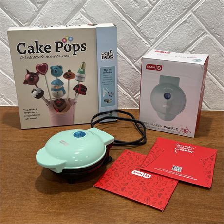 NIB Cake Pops Kit with NIB Mini Waffle Maker