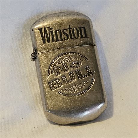 Winston "No Bull" branded metal lighter.