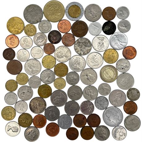 Mixed Variety of Foreign Coins