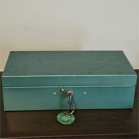 Merriam No. 30 Bondsman Vintage Metal Lock Box w/Key