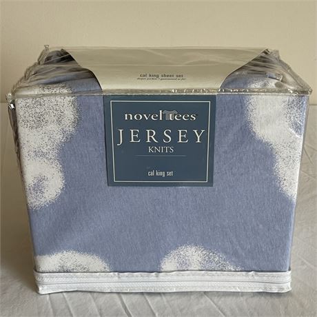 NEW Novel Tees Jersey Knits Cal King Sheet Set