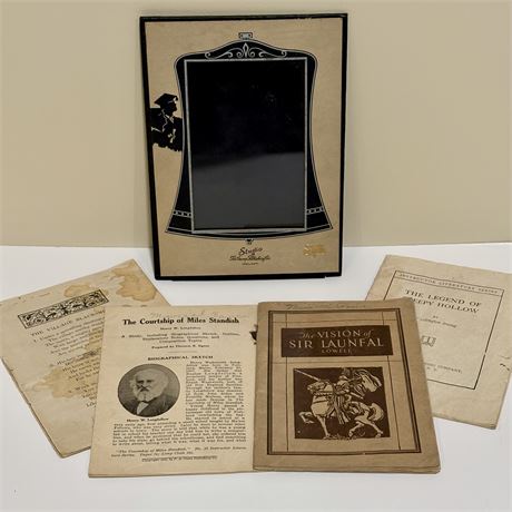 1940 Graduate Photo Frame with 1920's Literature Pamphlets