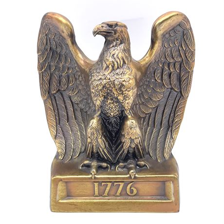 Vintage "1776" Brass American Eagle Bookend