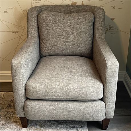 Distinctions Grey Upholstered Arm Chair