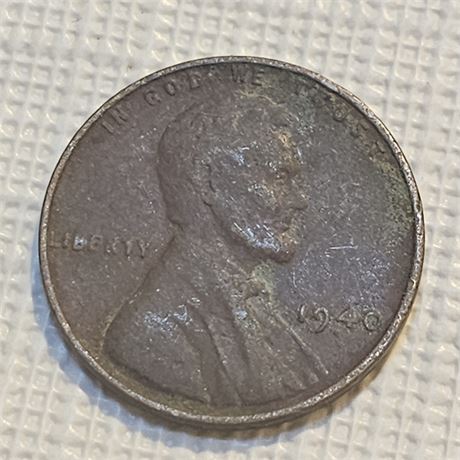 1940  Lincoln Wheat Penny,