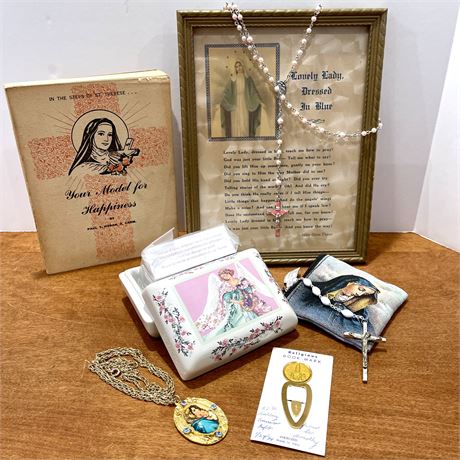 Variety of Religious Articles with Rosaries and More