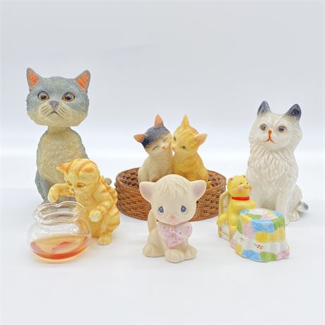 Mixed Bundle of Cute Cat and Kitten Figurines