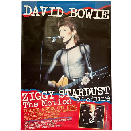 LRG Promotional UK Release Movie Poster David Bowies Concert Film Ziggy Stardust