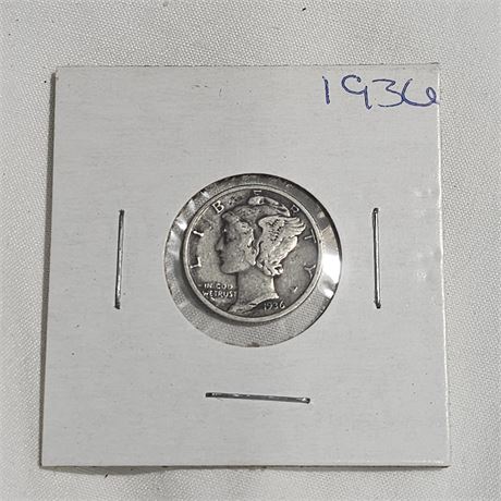 1936 Mercury Dime Silver