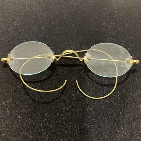 Antique Brass Oval Prescription Glasses