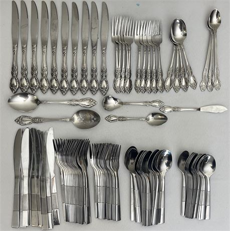 Stainless Steel Flatware by Oneida and Un-branded