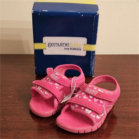 *NWT* Girls Velcro Sandals~Pink w/Abby from Sesame Street
